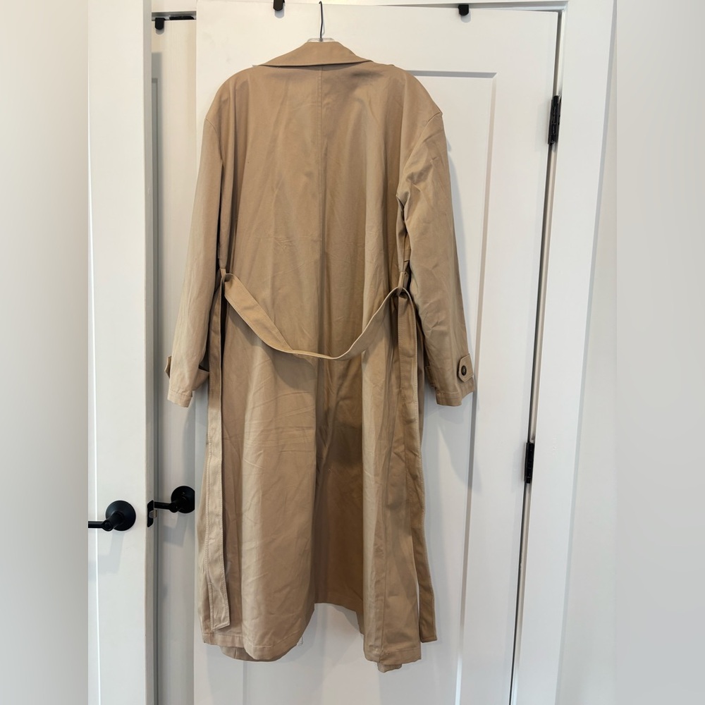 H&M Beige Double-Breasted Trench Coat - Picture 2 of 3